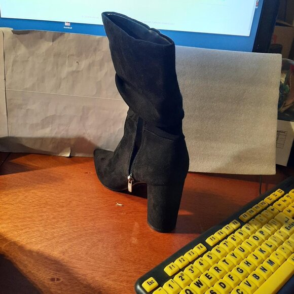 NEW ! Nine West Denner Pointed Toe Slouchy Boot Black Sz10 - Picture 2 of 8